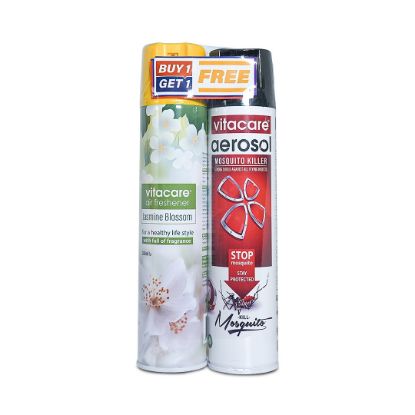 Picture of Vitacare Air Freshener Jasmine Blossom Spray 300 ml FREE with Vitacare Aerosol Mosquito Killer 300 ml